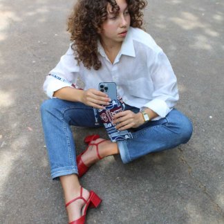 Bolsa/carteira para telemóvel - azul marinho