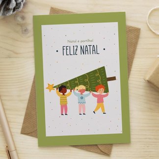 Postal de Natal – cooperação árvore