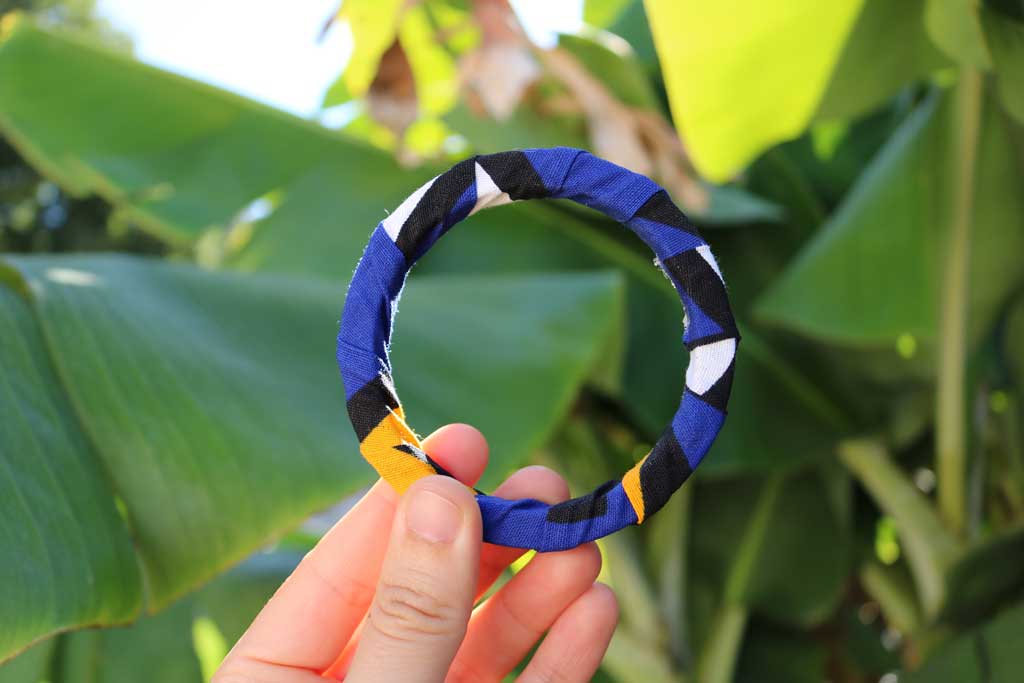 Pulseira bangle com tecido africano samakaka - Image 3