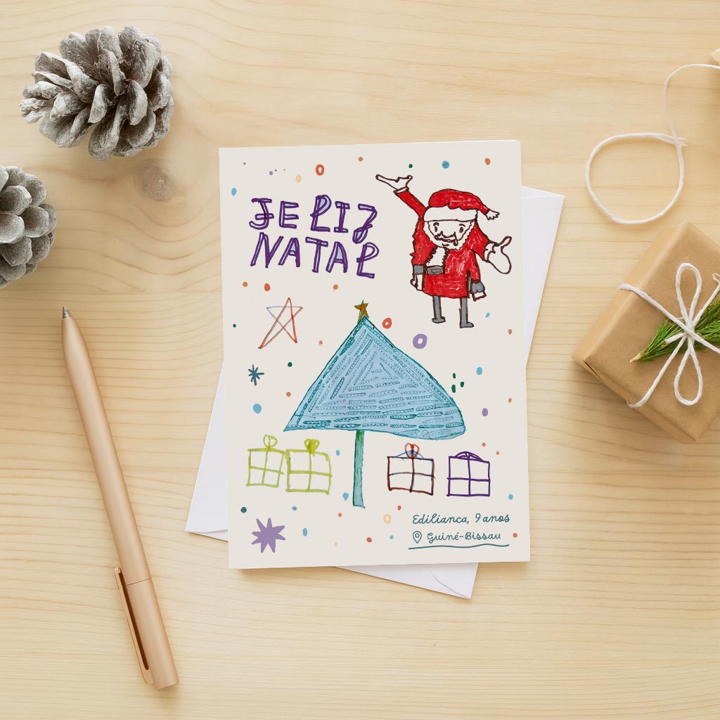 Cartão de Natal Árvore solidário