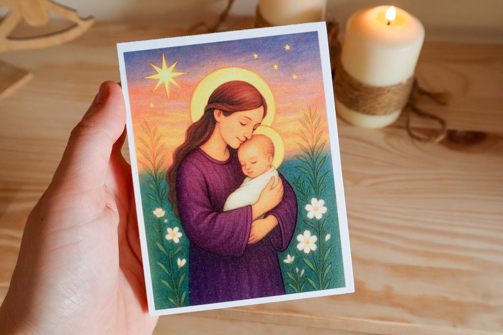 Imagem de Nossa Senhora com Menino Jesus na mão