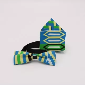 Laço e lenço de cerimónia - azul