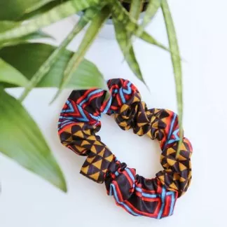 Elástico para cabelo - castanho e vermelho