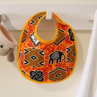 Babete recém-nascido - animais laranja