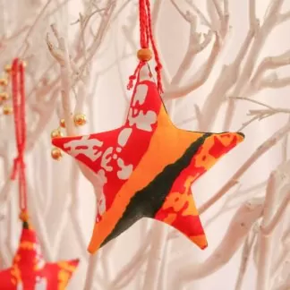 Enfeite estrela - vermelho