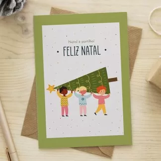 Postal de Natal – cooperação árvore